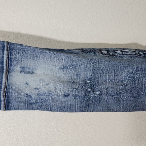 KDNK Ripped Skinny Ankle Zipper Jeans Unisex Sz 32 - Picture 16 of 17